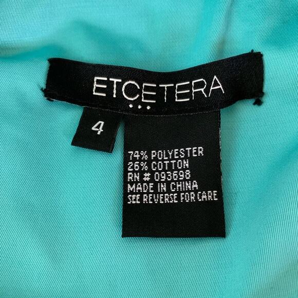 Etcetera light "Tiffany" blue zip up lightweight jacket size 4 - Picture 12 of 14